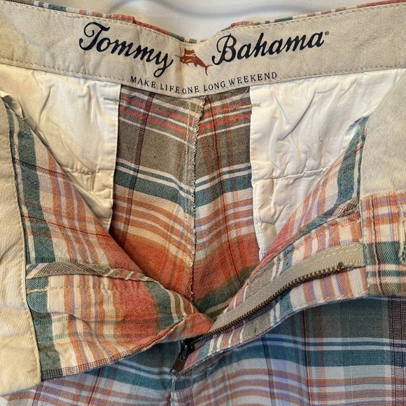 Tommy Bahama Size 36 Make Life One Long Weekend Linen Blend Plaid Shorts - Picture 2 of 8